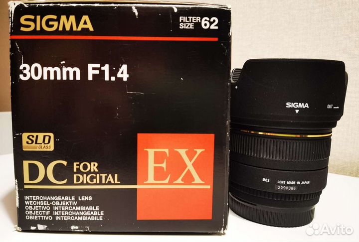 Объектив Sigma DC 30 mm f/ 1.4 EX Sony А