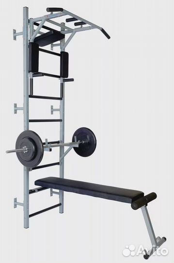 Шведская стенка, Турник, Брусья, Скамья, Home-gyms