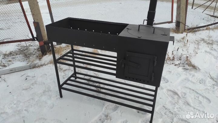 Мангал с печью под казан 6-8 литров