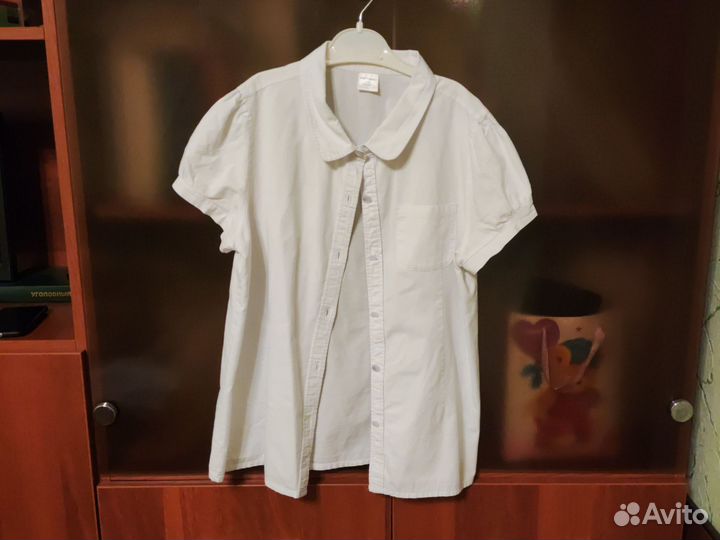 Блузка белая школьная 152
