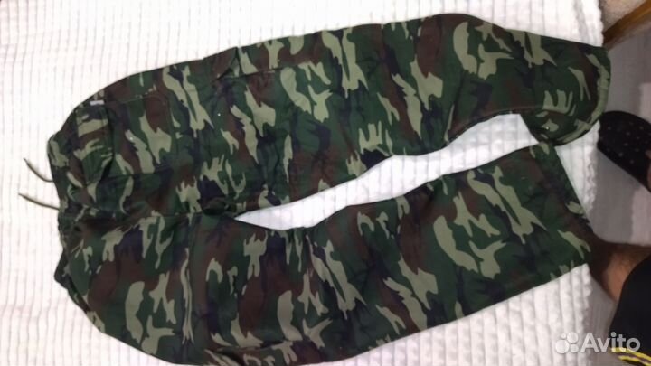 Камуфляжные штаны с флисом
