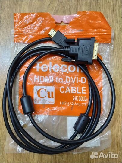 Кабель Telecom hdmi - DVI (CG480F), 2 м, черный