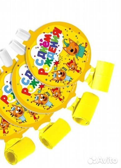 Набор детской посуды Три кота.Посуда для праздника