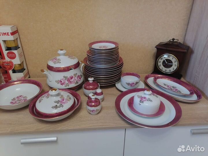 Столовый сервиз роза гдр