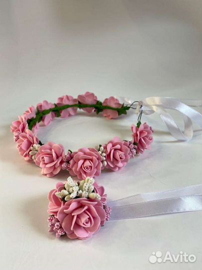 Венок для волос с цветами