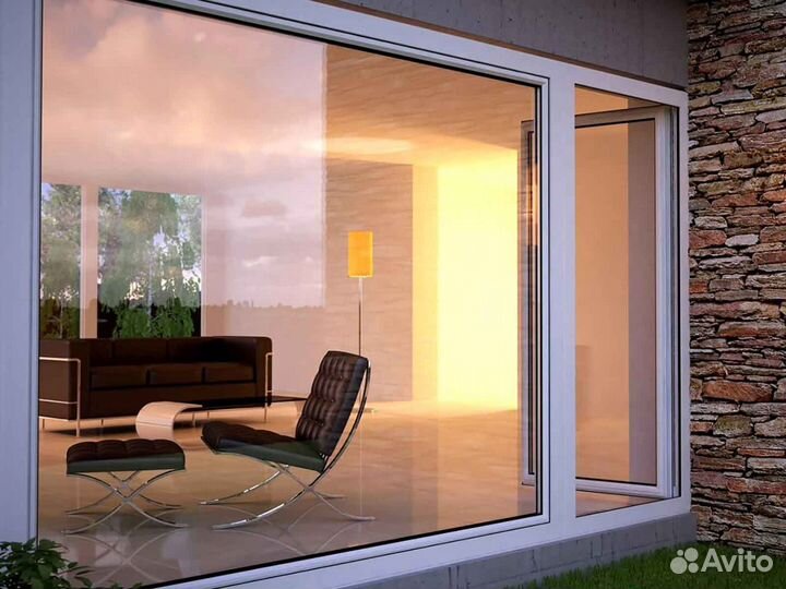 Ремонт окон, стеклопакет Однокамерный RAL6440