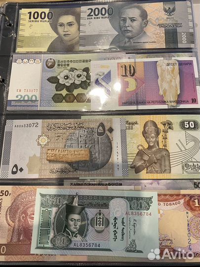 Банкноты более 30 стран мира. Пресс