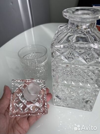 Штоф хрустальный для виски набор