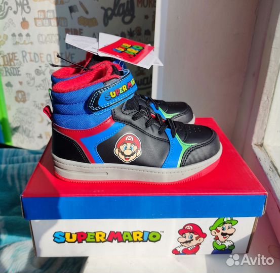 Утеплённые ботинки новые Super Mario, 28р