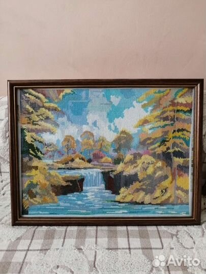 Картина вышитая крестом ручная работа