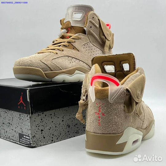 Кроссовки Nike Air Jordan 6 Retro x Travis Scott (Арт.85988)