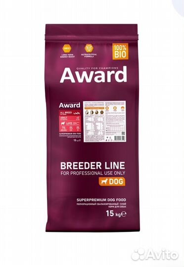 Корм для собак award 15 кг