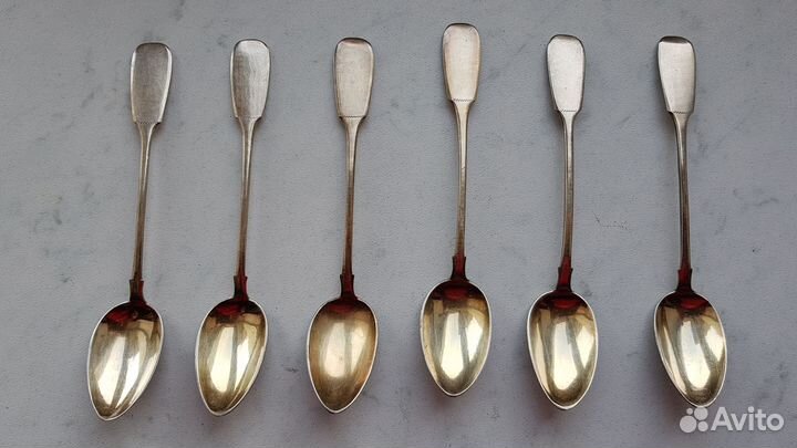 2 Набора серебряных чайных ложек. Антиквариат