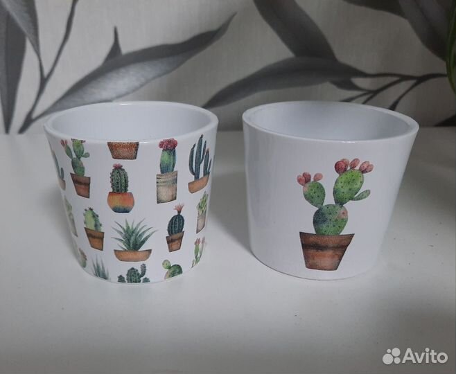 Горшки керамические миниатюрные 2 шт