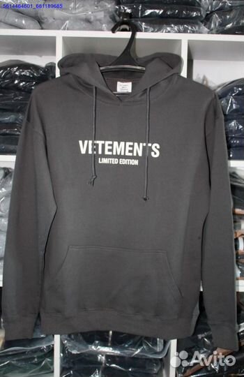 Vetements худи серого цвета (Арт.98563)