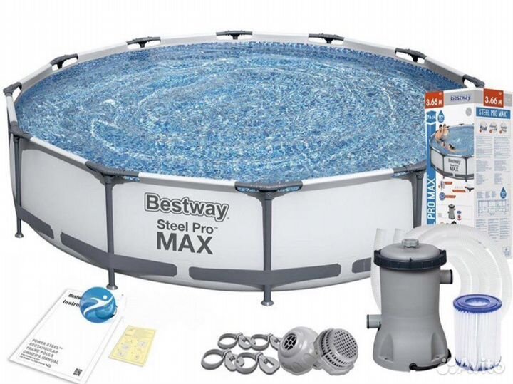 Бассейн каркасный Bestway Steel Pro MAX, 366х76 см