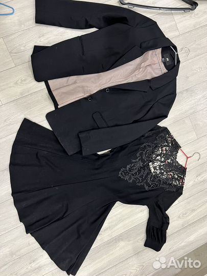 Платье и пиджак прямой 46