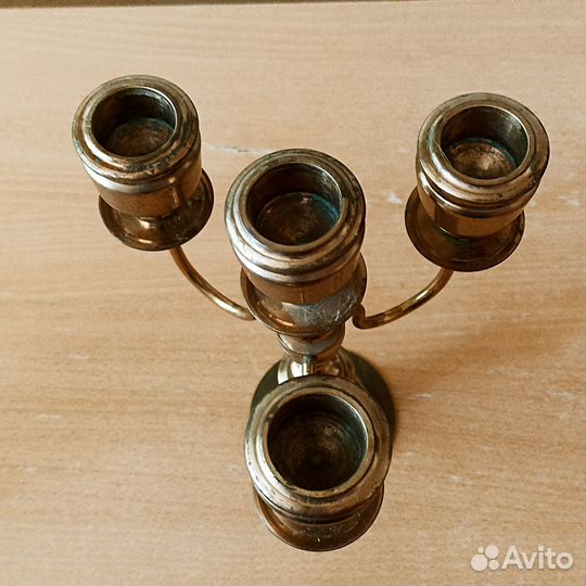 Подсвечник. Латунь. Оникс. Алюминий. СССР