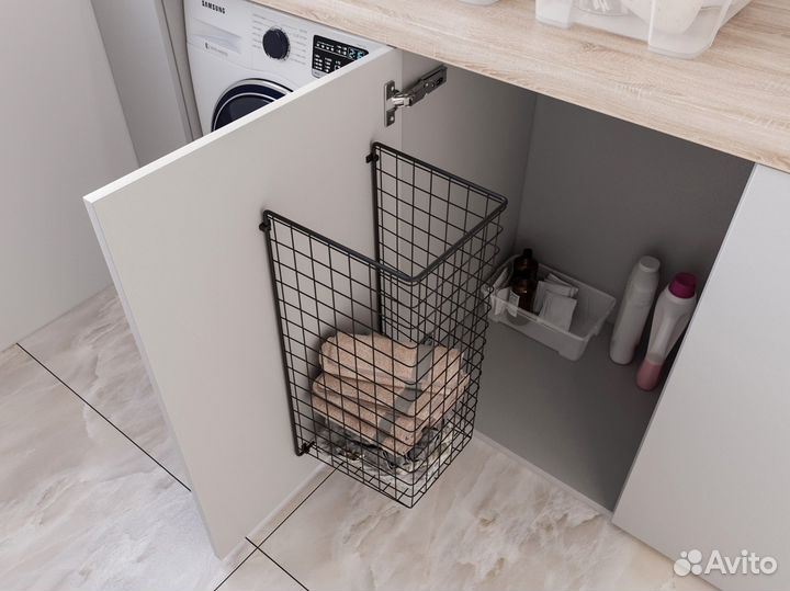 Корзина для белья, хранения пакетов, навесная