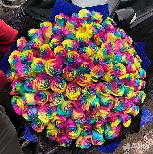 Радужные розы Букеты с доставкой