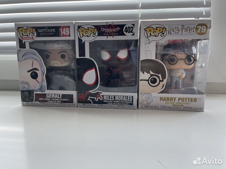 Funko POP Spider Man, Witcher, Harry Potter
