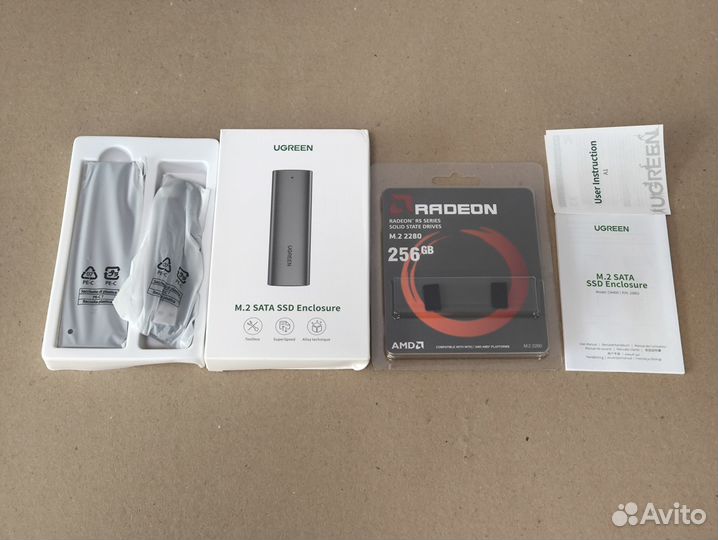 Внешний SSD диск Radeon 256Gb Ugreen CM400 M.2