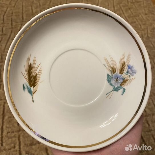 Фарфоровое блюдце Вербилки. СССР