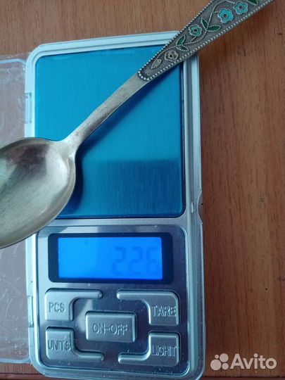 Ложка чайная с эмалями серебро 875 СССР