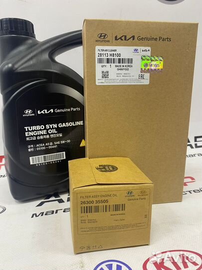 Фильтра и масло Hyundai Solaris 2 / Kia Rio 4