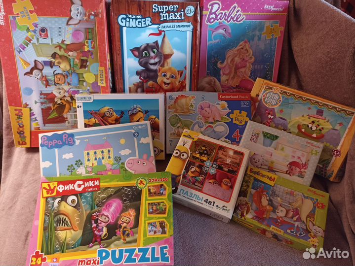 Пазлы детские. Крупные