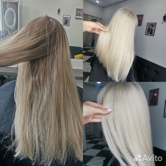 Окрашивание волос, стрижки