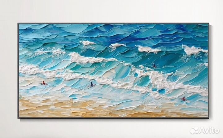 Картина маслом на холсте море Музейное качество