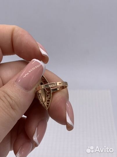 Золотое кольцо маркиза 583 пробы СССР