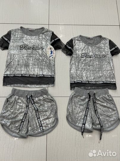 Костюм для девочки 128 см и 152 см (шорты+топ)
