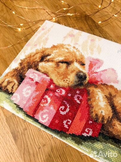 Картина вышитая крестиком ручная работа подарок
