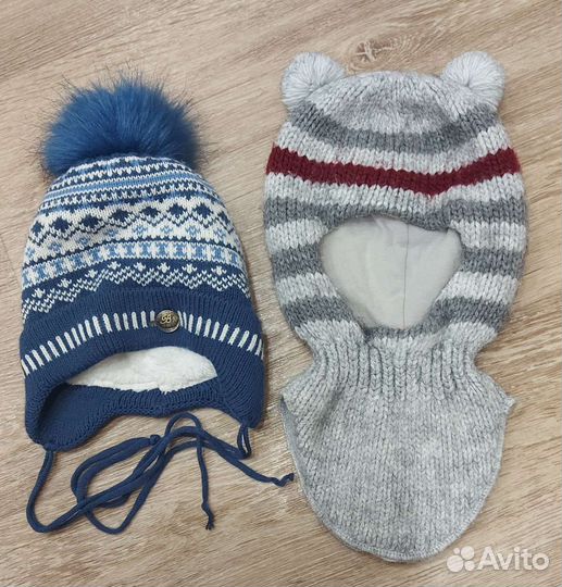 Шапка шлем для мальчика 50