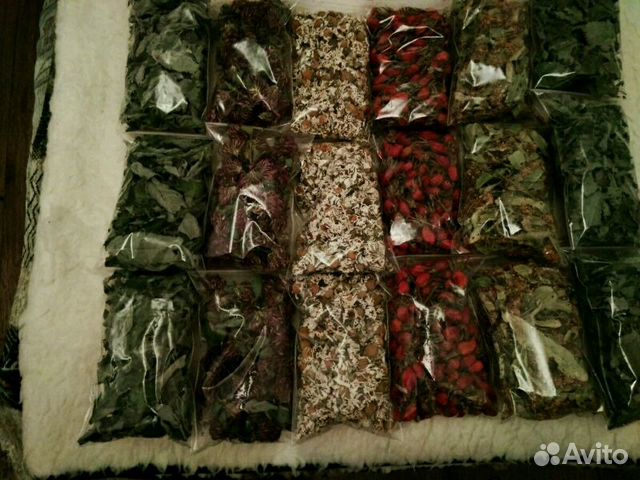 Зверобой, мелисса, мята, клевер, Иван чай, душица