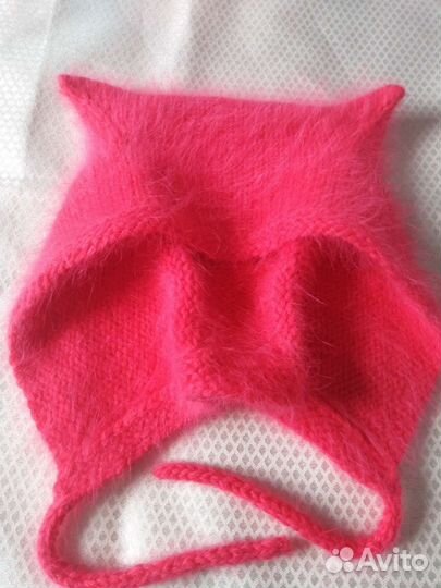 Шапка чепчик из ангоры