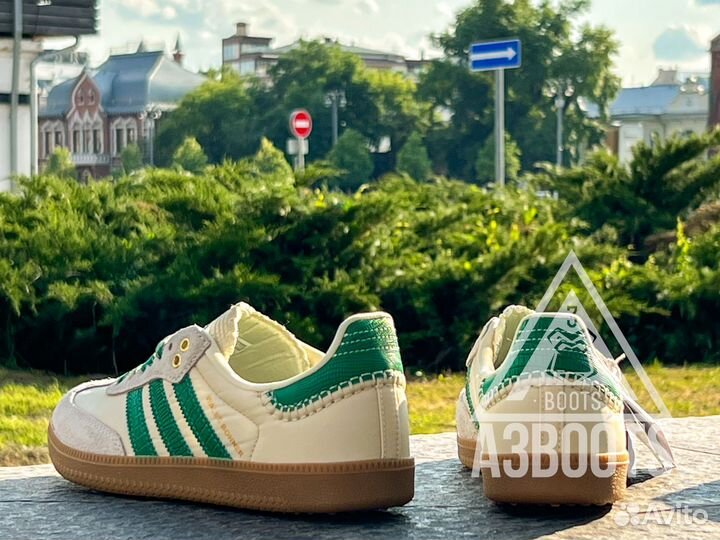 Кеды Adidas Samba Wales Bonner Cream Green