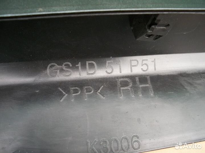 Накладка порога правая тавань Mazda 6 GH 2007-10