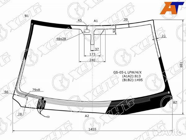 Стекло лобовое lexus GS430