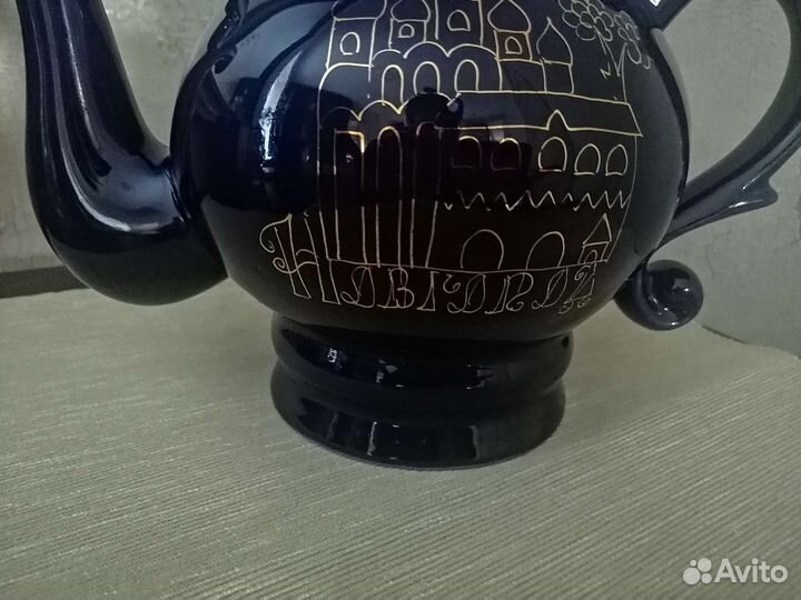 Чайник фарфоровый кобальт