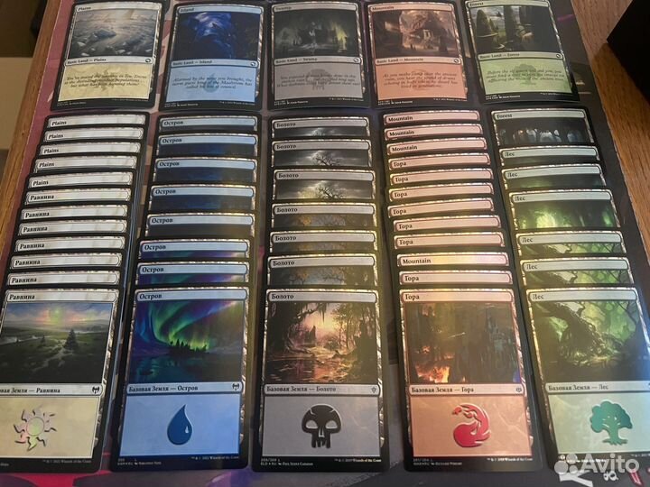 MTG базовые земли фойловые