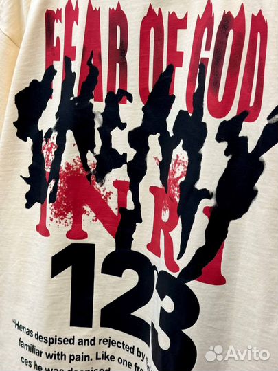 Футболка essentials fear of god оверсайз