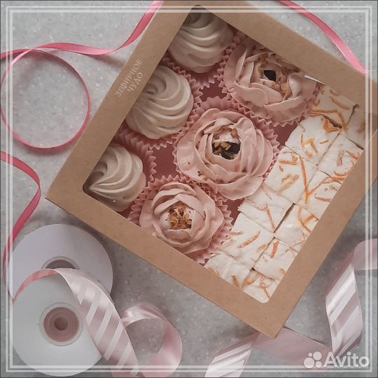 Сладкий подарок. Зефирные цветы, маршмэллоу