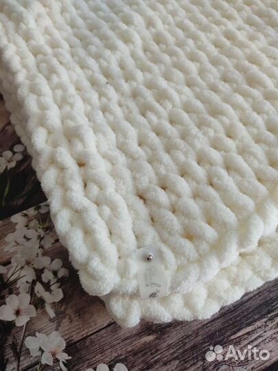 Плед детский вязаный ручная работа