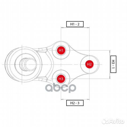 Опора шаровая левая Audi A3/S3 (старый арт. CBV