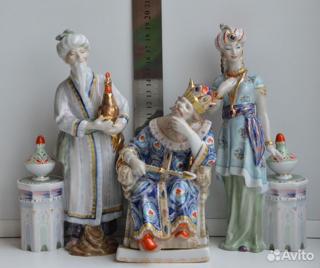 Дулево Фарфор статуэтка Сказка о Золотом петушке