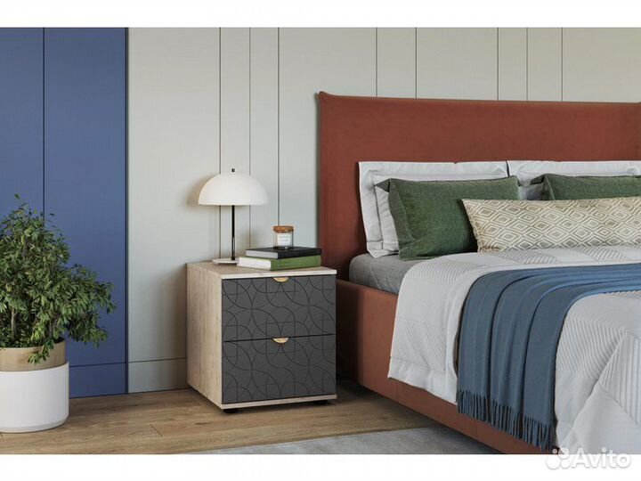 Тумба прикроватная Монблан-1 Lunge Grafit