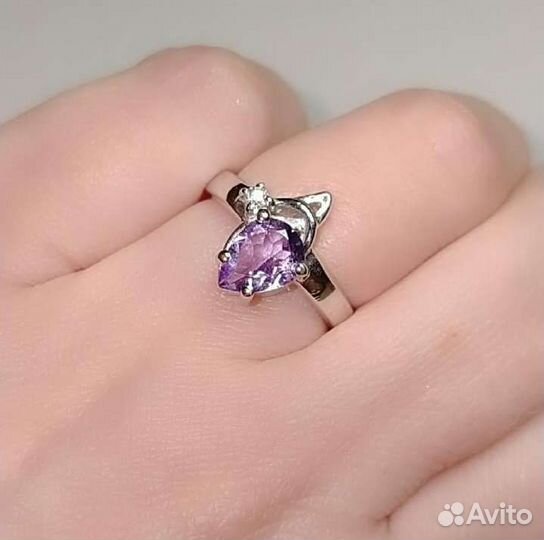 Серебряное кольцо с аметистом